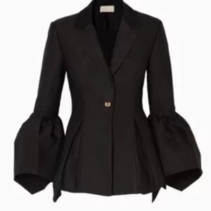 KEEPSAKE NWOT Black Tailored Revolve Blazer Trumpet Sleeves Lined, Size XL